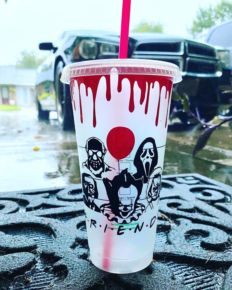 Horror movie Starbucks cup Horror movie cup Halloween Etsy