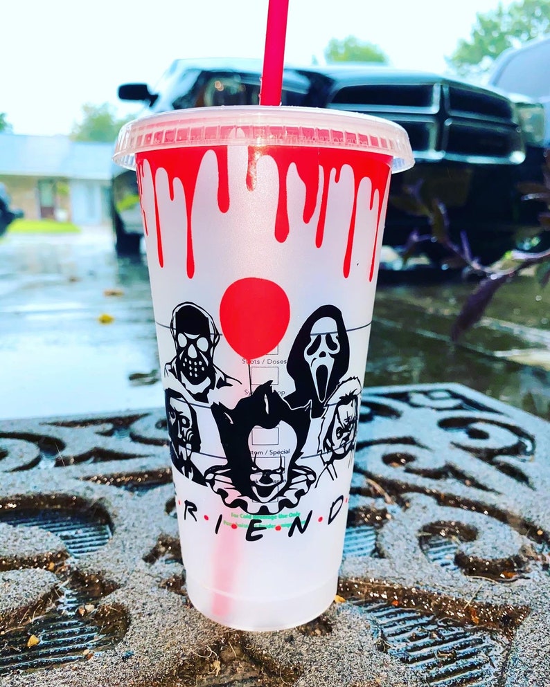 Horror movie Starbucks cup Horror movie cup Halloween Etsy