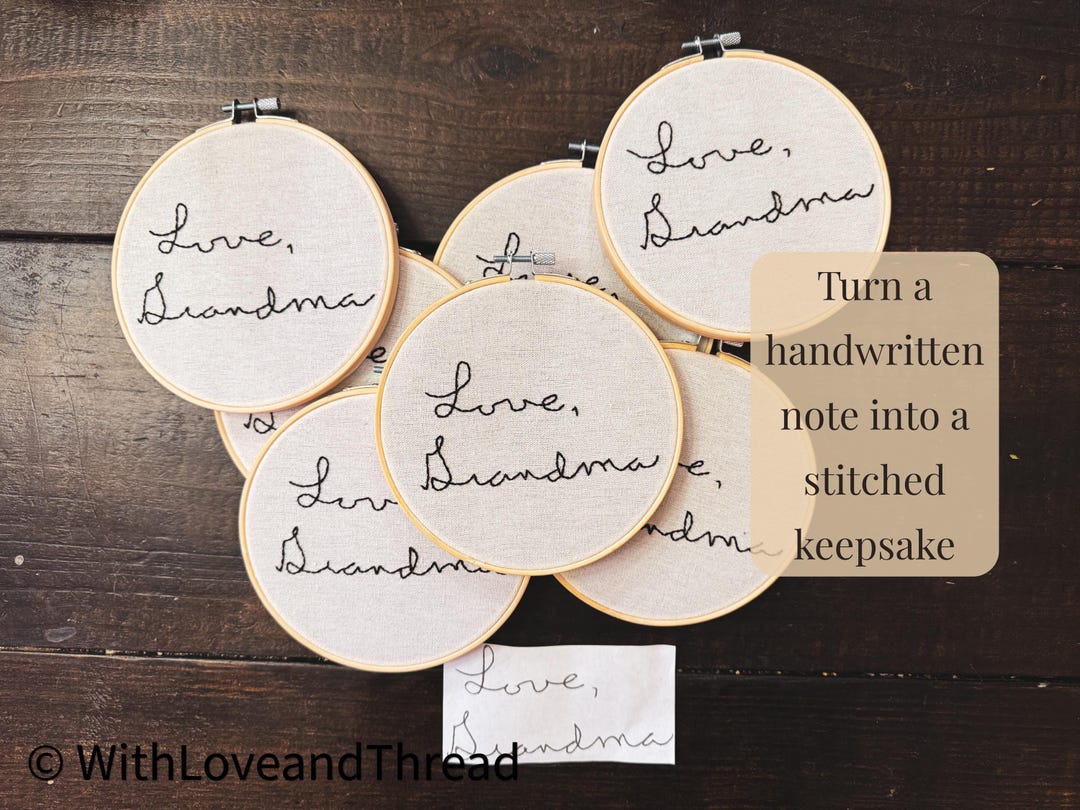 Handwritten Note Embroidery – Custom Keepsake From a Loved One’s ...