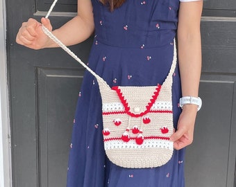 Crossbody Sandy Crochet Bag | Made of Cotton Yarn | Cheerful Style for Everyday Use | 100% Handmade