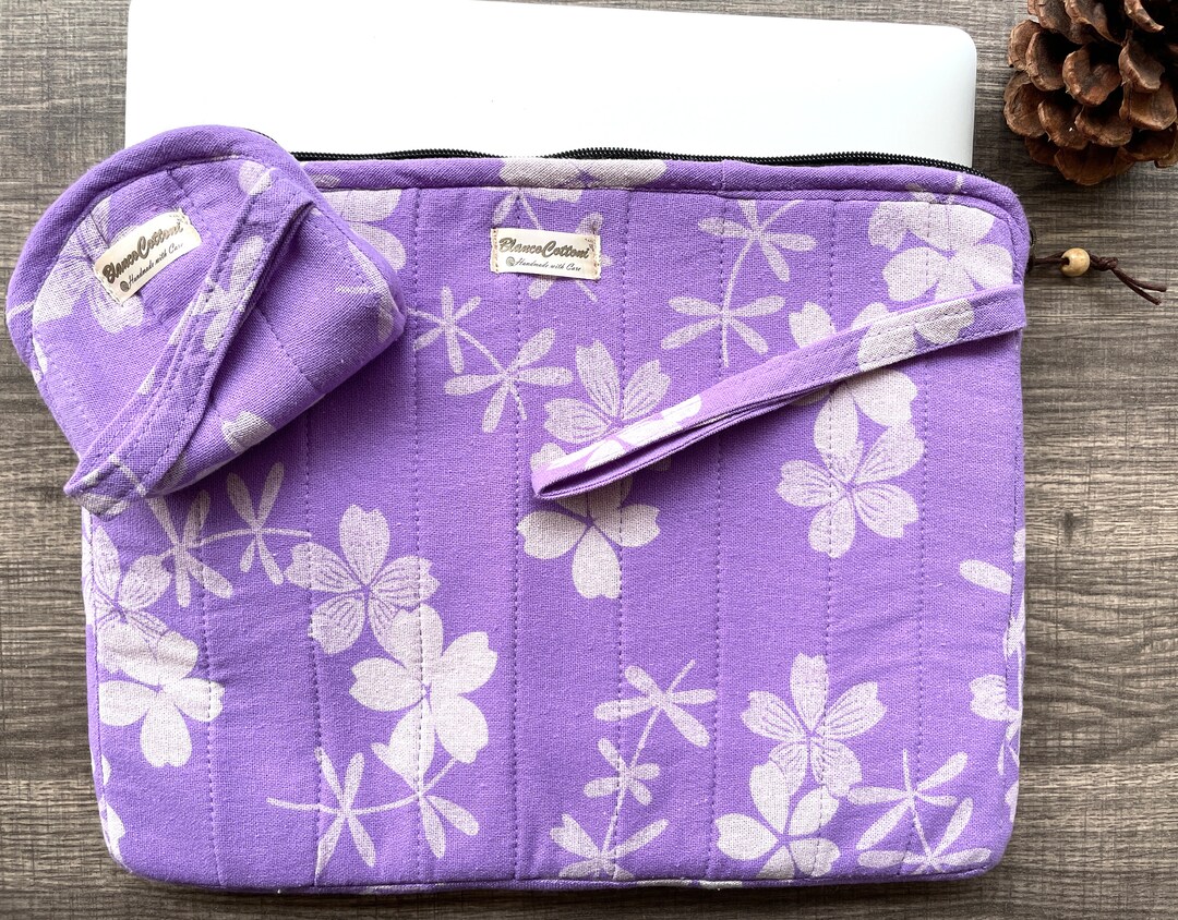 13in Laptop Sleeve iPad Pronotebook Quilted Bag Plus a Small Purse Hand