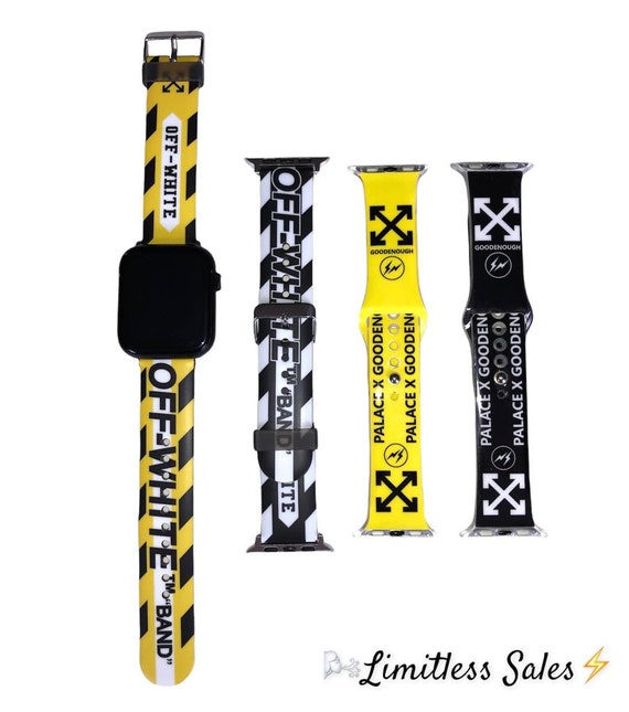 Off White Apple Watch Band 38/40mm 42/44mm PALACE X GOODENOUGH | Etsy