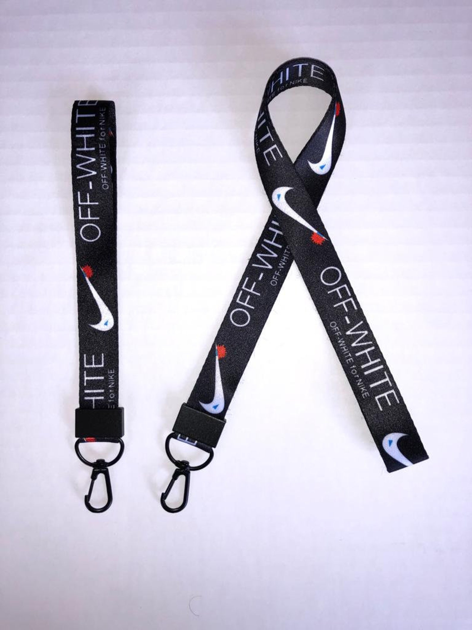 Nike Off White Inspired Keychain Lanyard Strap Fashion Etsy