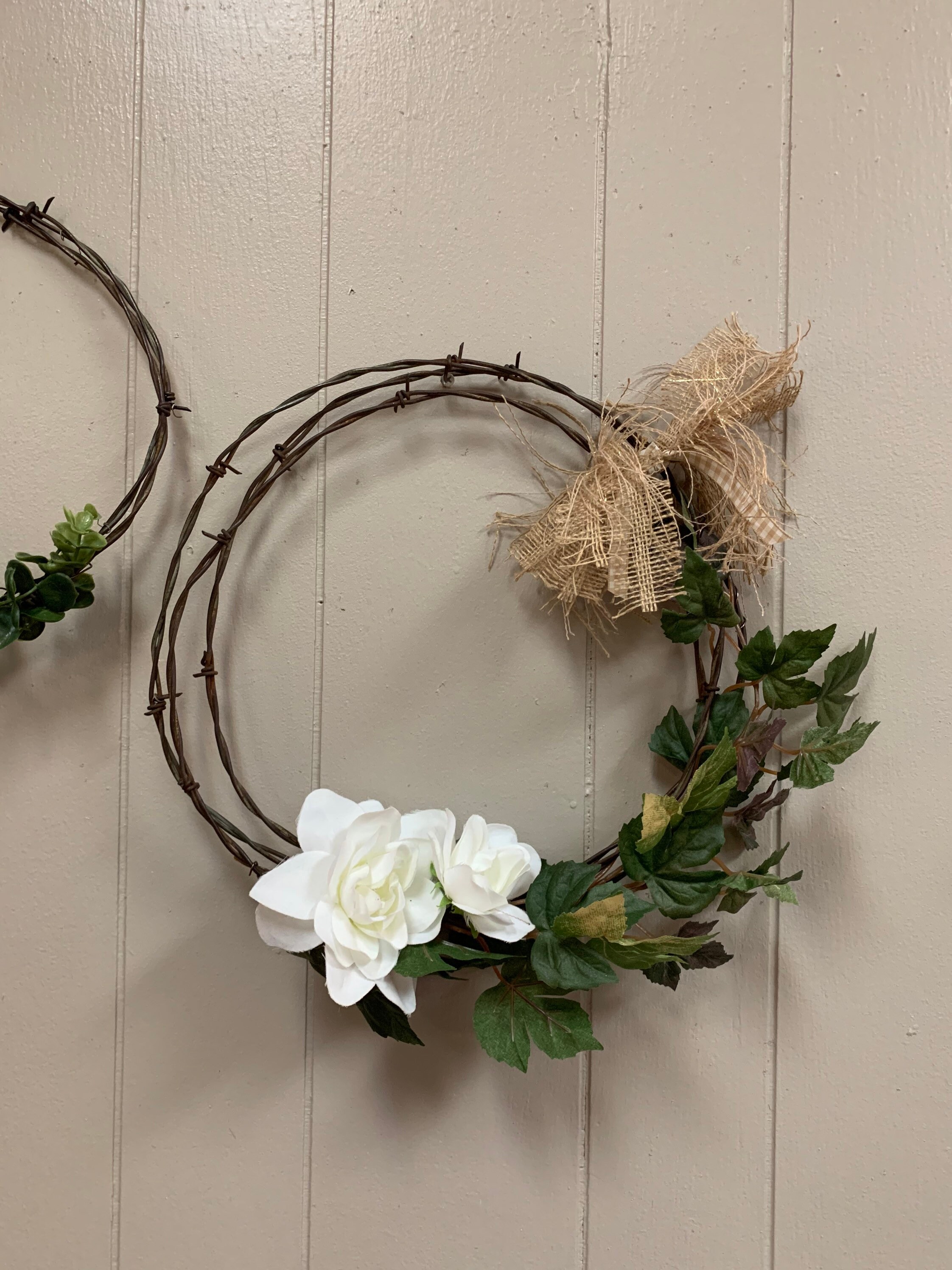 Barb Wire Wreath Etsy