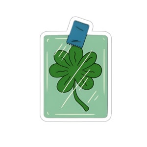 Futurama Sticker / Lucky Clover Futurama Sticker / Fry Futurama Clover Fan Art / Gift For Futurama Fan