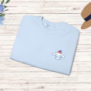 Cinna Embroided Sweatshirt, Anime embroided Sweater, Kawaii Embroided Sweater, Anime Embroided Gift, Kawaii Embroidery