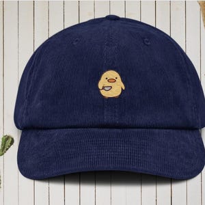 Assassin Chicken Embroided Corduroy hat, Chicken Courdory Hat, Cool Courdory Hat, Embrodery Cap, Knife Chicken Hat