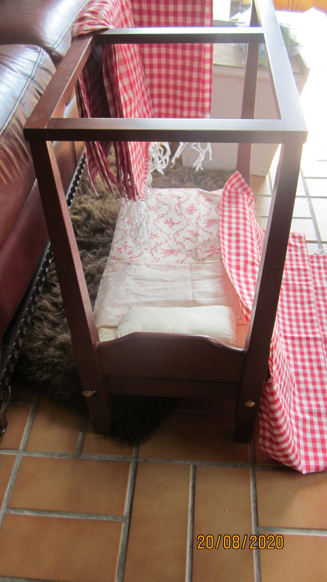 1997 American Girl Doll Felicitys 4Poster Canopy Bed Red Etsy