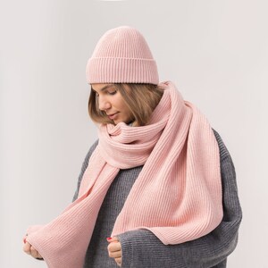 Wool hat/ wool scarf XXL/ chunky knit/ hat made of virgin wool/ beanie hat/ warm winter hat/ also in a SET/ Hamburg model