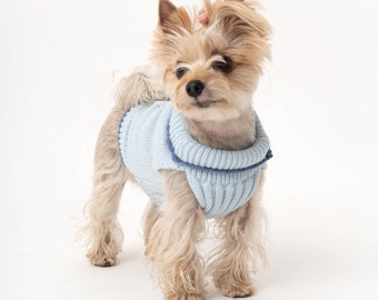 Dog sweater made of organic merino wool | Hand-knitted | Dog sweater with turtleneck | Dog coat | Animal jackets | Dog clothing | Model Mia