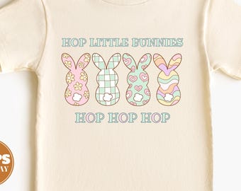 Koszulka z krótkim rękawem dla małych dzieci Easter Hop Little Bunnies Christian Jesus T-shirt dla dzieci