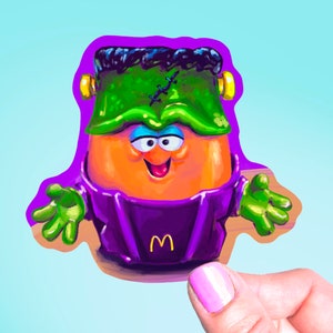 Happy Meal Halloween Monster McNugget Buddies Toy Sticker, Vinyl Sticker, 80’s Stickers, McDonald’s Toys, Retro Stickers
