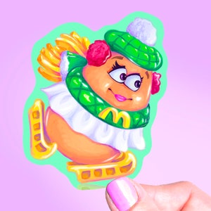 Skater McNugget Buddy Toy Sticker, Vinyl Sticker, Holiday Stickers, McDonald’s Toys, McMemories, Happy Meal