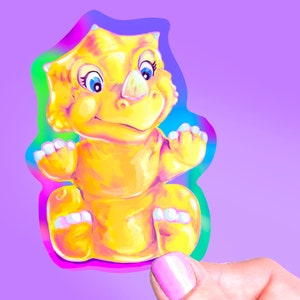 Cera Pizza Hut Puppet Sticker, Vinyl Sticker, Land Before Time, 80s Toys, 80s Movie, Pizza Hut c