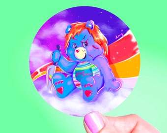 Sticker brillant film poupée épouvantail, autocollant en vinyle, autocollants des années 90, film pour enfants, autocollant arc-en-ciel, Halloween