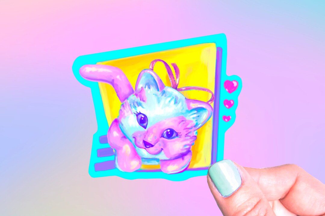 Kitty Surprise Kitten Sticker, Vinyl Sticker, 80’s 90’s Stickers ...