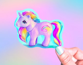 My Little Pony Sticker, Baby Rain Ribbon, 80’s Stickers, MLP G1, Retro Stickers