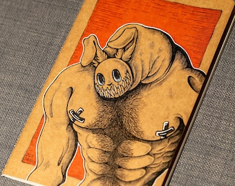 Couverture originale « Bunny Man » Illustriertes Skizzenbuch.