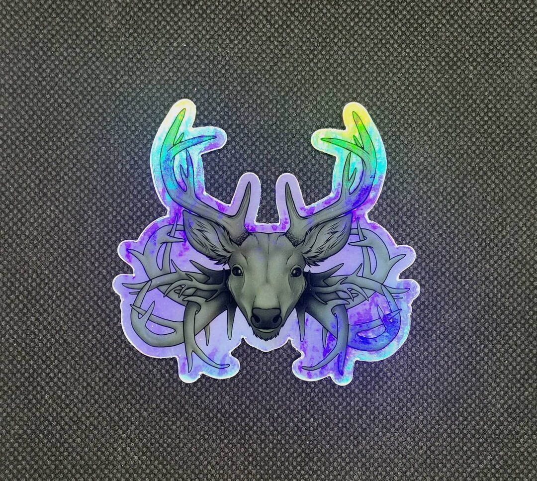 Antler King Holo Vinyl Sticker - Etsy