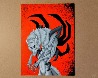 Peinture acrylique monstre ORIGINAL « GREEDY »