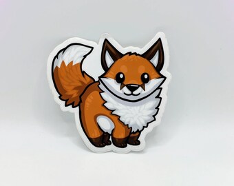 Sticker renard chibi en vinyle