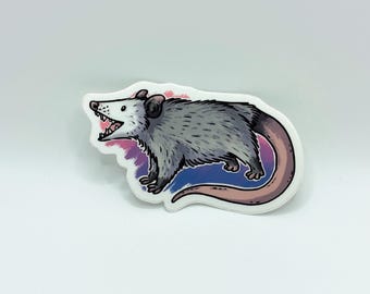 Sticker vinyle opossum