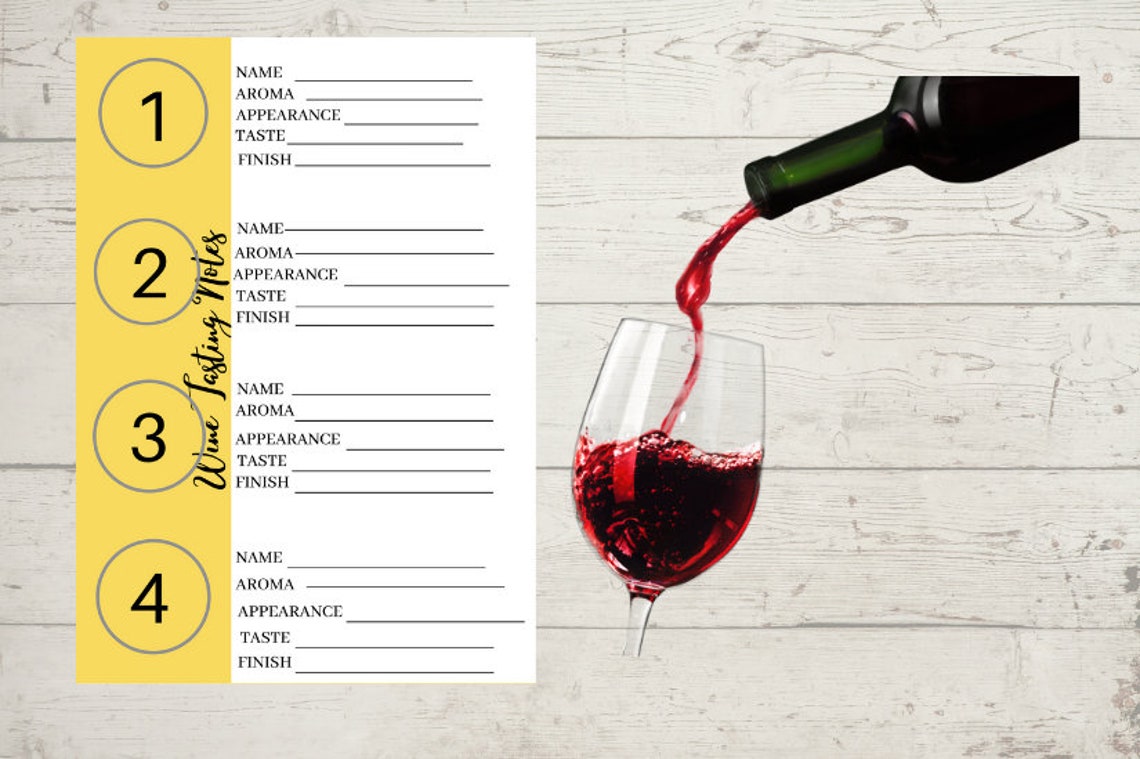 Printable Wine Tasting Score Cards Wine Tasting Party - Etsy UK