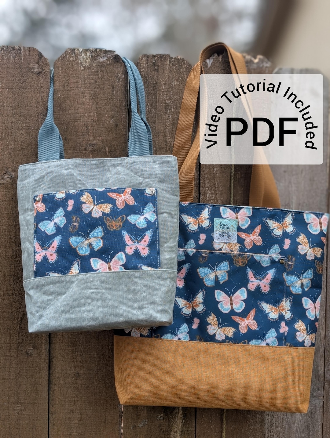 Fundamental Tote Bag PDF Sewing Pattern: 3 Styles, 2 Sizes (with Video ...
