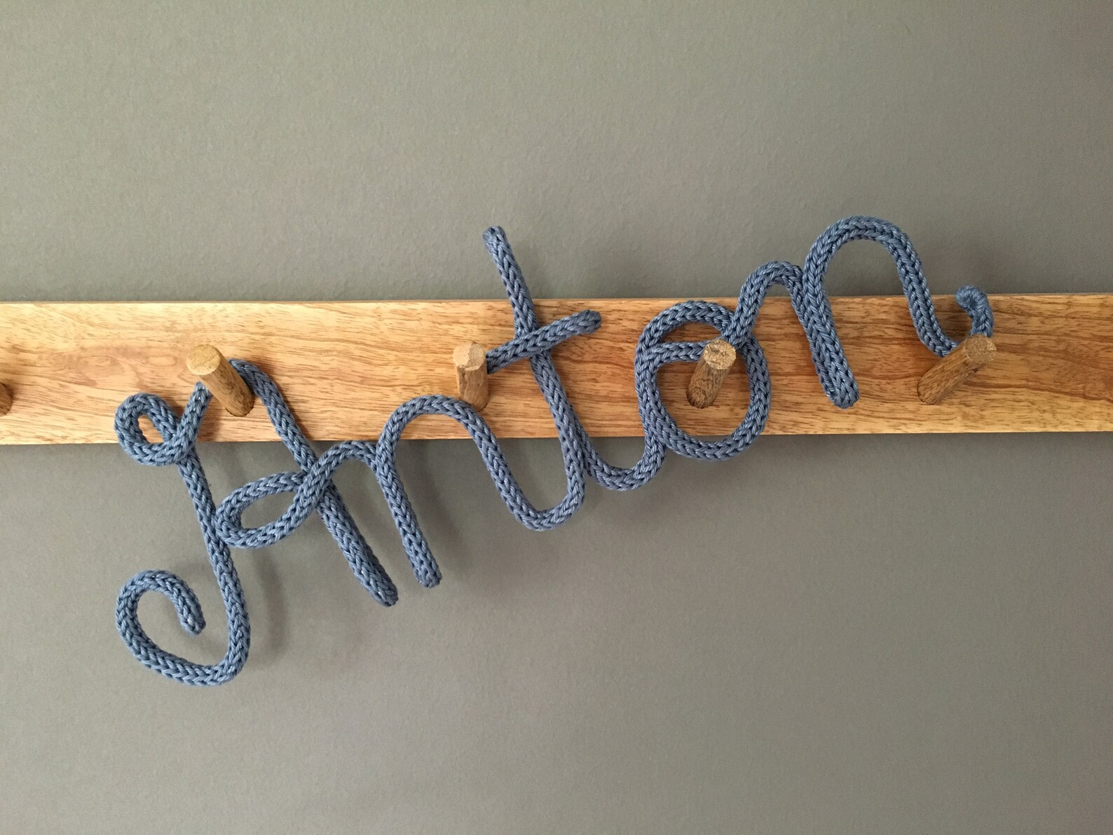 Schriftzug Name aus Draht & Wolle Wanddeko personalisiert Etsy