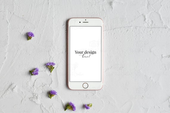 Minimalist Phone Mockup, E-invite, Smart Object (JPG, PSD)