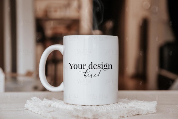 Boho Mug Mockup, Smart Object, PSD File (Digital Download)