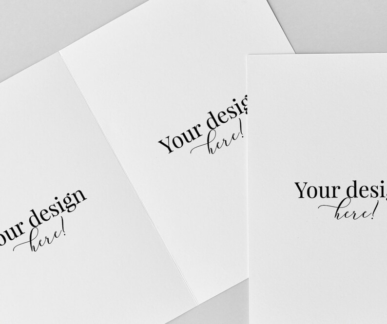 5x7 Rounded Corner Card Mockup, Bifold Wedding Program (JPG, PSD) - Etsy