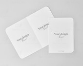 5x7 Rounded Corner Card Mockup, Bifold Wedding Program (JPG, PSD)