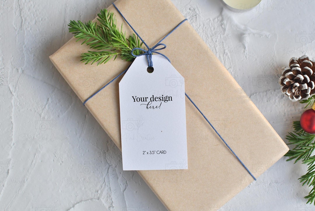Gift Tag Mockup Favor Tag Mockup 2x3.5 Inches Tag PSD Smart Etsy