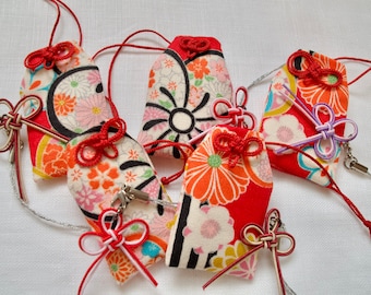 Omamori charms, Japanese amulets, lucky charms, omamori and mizuhiki set!