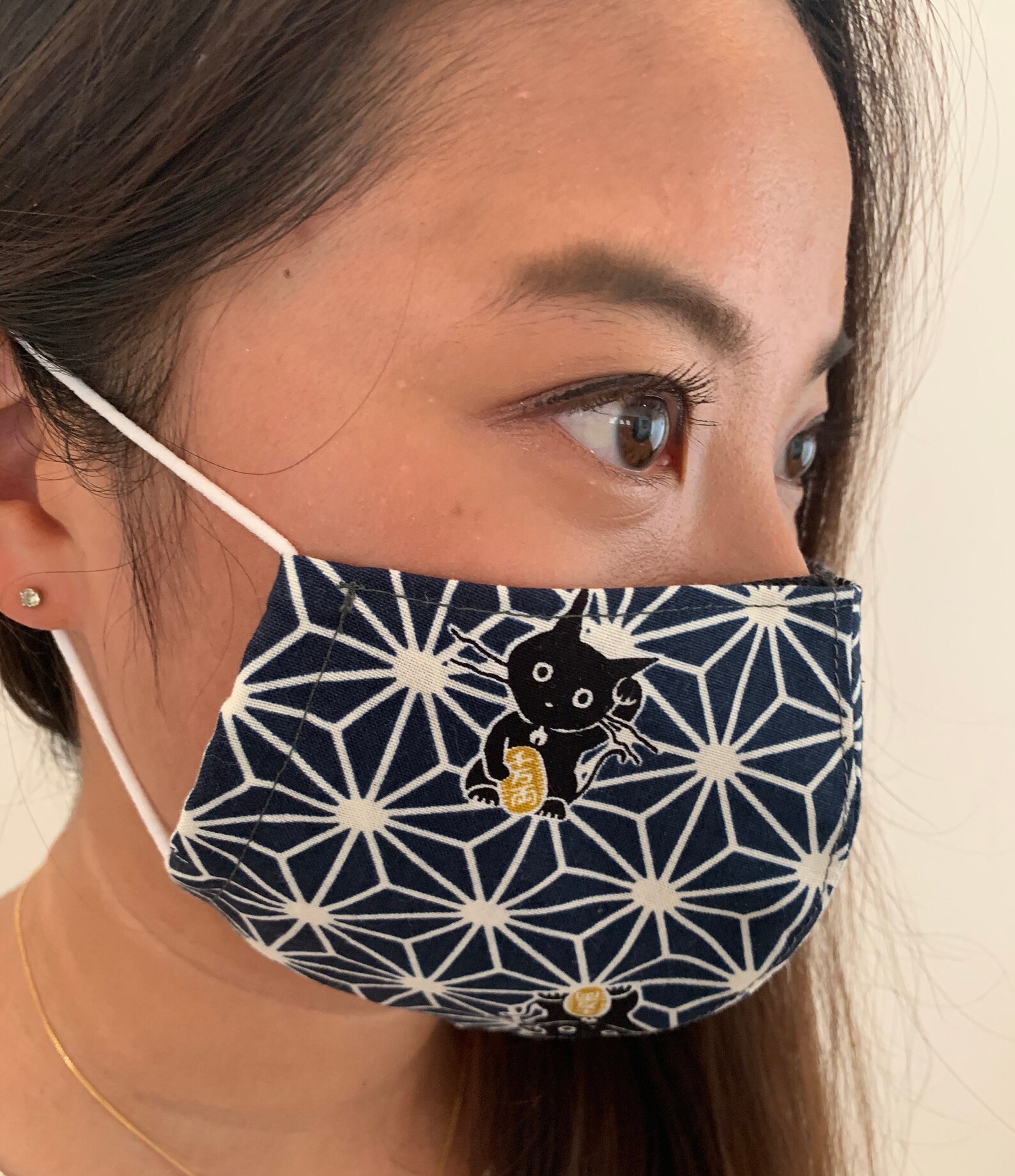 Japanese Cute Face Masks Free Mask Case Handmade Cotton 100 Etsy