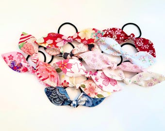 NEW!! Spring, Sakura Hair Tie, Ribbon Hair Tie, Cute, Made in Japan, One of a kind, Handmade, Japanese Gift, Birthday Present