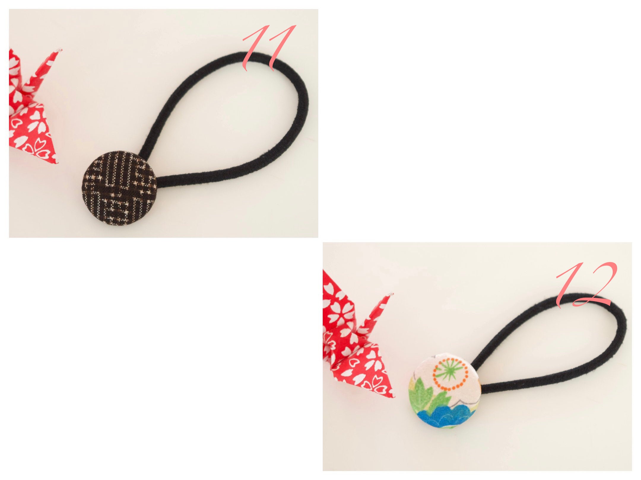 Kimono accessories Silk kimono fabric Japan hair tie charm Etsy