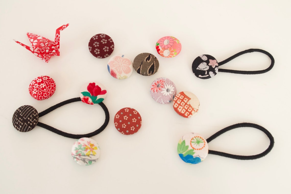 Kimono Accessories Silk Kimono Fabric Japan Hair Tie Charm Etsy