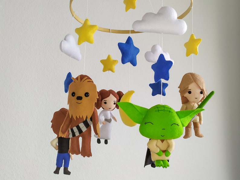 Baby Mobile Star Wars Felt Star Wars Crib Toys Boy Nursery Etsy