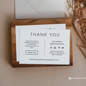 Business Dankeschön Kartenvorlage Einfache Dankeschön Packungsbeilage Printable Danke für Ihre Bestellung Karten Danke für Ihren Einkauf Karte