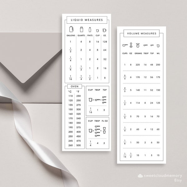 Kitchen Conversion chart bookmark download Kitchen Guide Printable bookmark Kitchen Measurement chart Cooking Cheat Sheet  Baking Chart