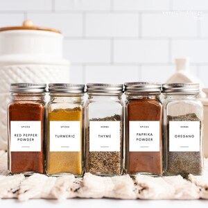 Online Labels Square Editable Sticker Label Spice Jar waterproof labels Modern Minimalist Printable Candle Label Template Gift Square label