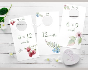 Eleganti divisori floreali per armadio per cameretta dei bambini organizzazione per armadio per bambini Divisori per grucce per fiori divisori per armadio per bambini organizzazione regalo per baby shower