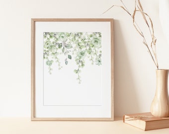 Grüne Blätter druckbare Kunst Greenery Gallery Wall Art Kinderzimmer Sanftes Grün Aquarell Print Babyzimmer Sanftes Grün Print romantischer grüner Druck 17