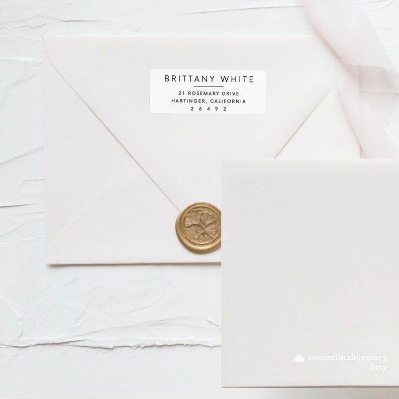 Editable Minimal Return Address Labels Template DIY Avery - Etsy