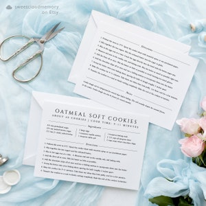 MINIMAL Recipe Card Template Simple Recipe card CANVA Recipe Editable Modern Recipe Card Printable Recipe Personalized recipe 4x6 5x7 A5 A6 image 6