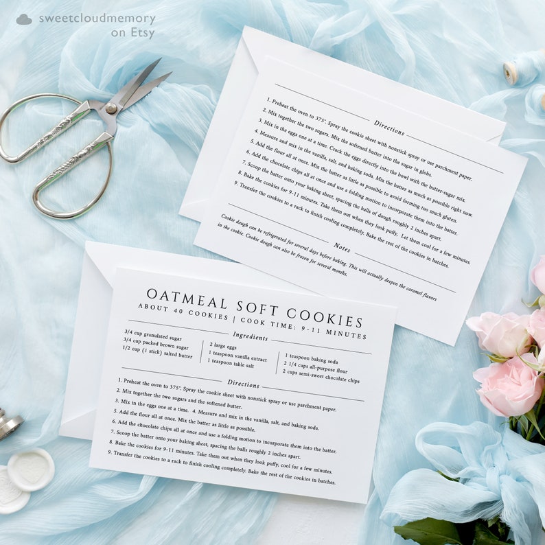 MINIMAL Recipe Card Template Simple Recipe card CANVA Recipe Editable Modern Recipe Card Printable Recipe Personalized recipe 4x6 5x7 A5 A6 image 6