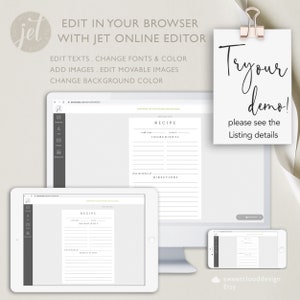 kitchen recipe card template Simple recipe template kitchen shower double sided Recipe Bridal Shower Insert 8.5x11 A4 5X7 3.5X5 4X6 A6 A7 image 10