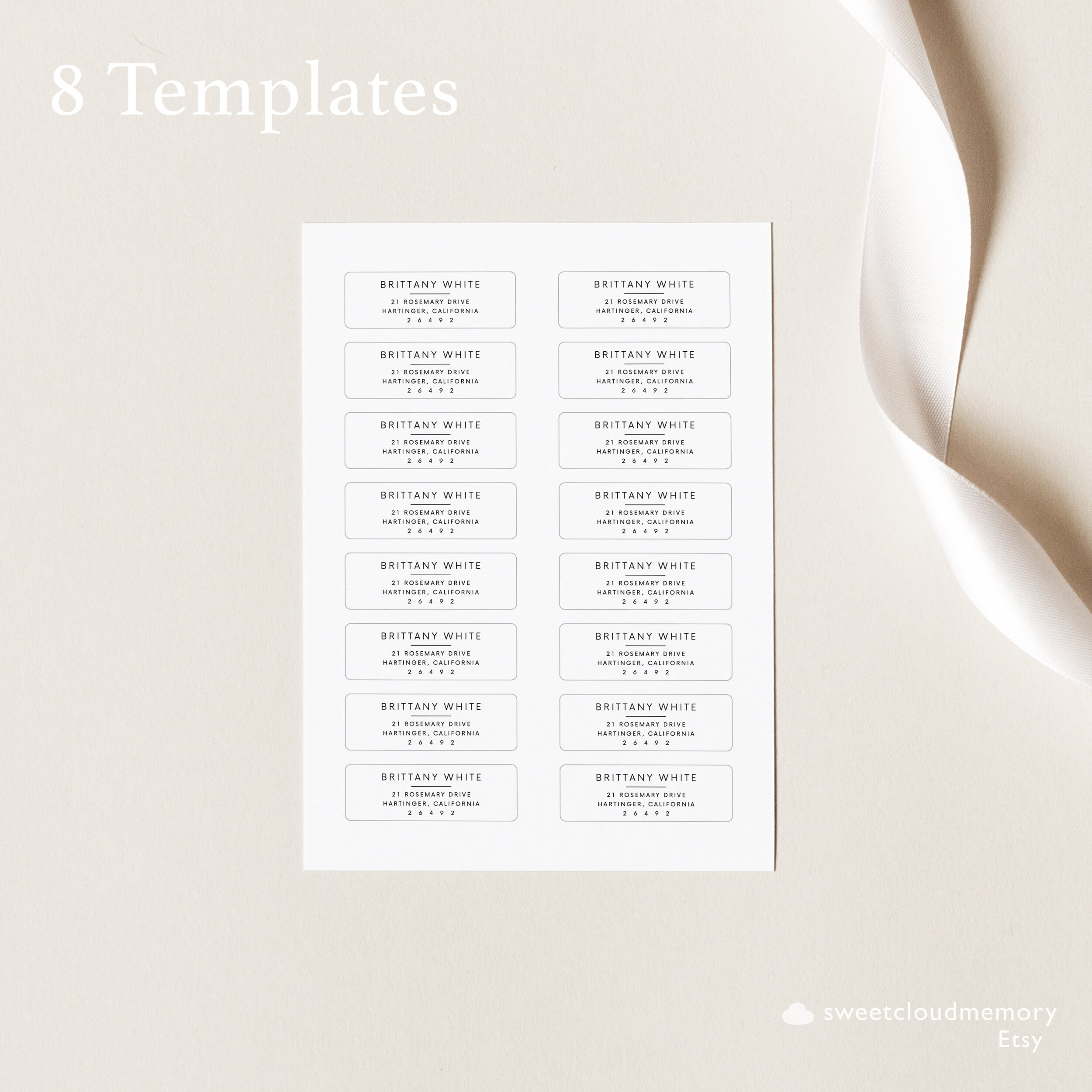 Editable Minimal Return Address Labels Template DIY Avery Address Label  Modern Simple Envelope Address Labels Instant Download Sticker - Etsy, image size:2500x2500